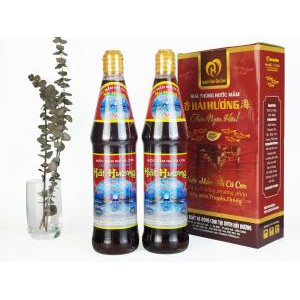 Nước Mắm Nhỉ Cá Cơm Hải Hương 42N – Hộp 2 chai 650ml