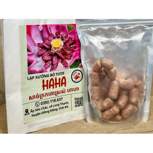 Lạp Xưởng Bò Tươi HaHa – Túi 500gr