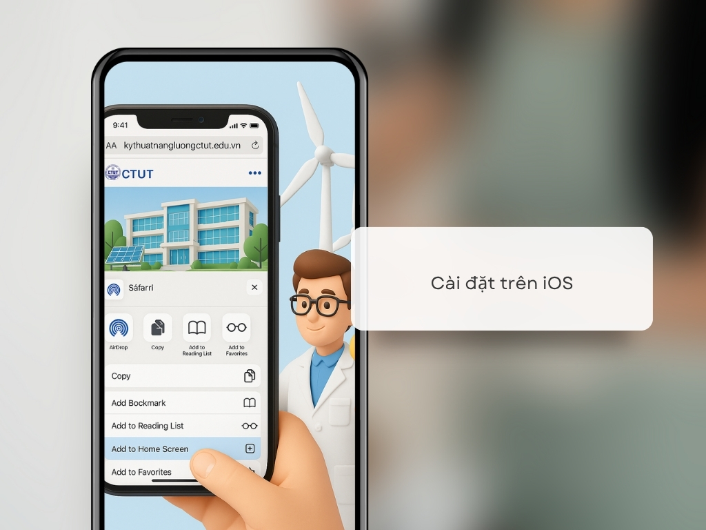 2. Trên iOS (iPhone – Safari):