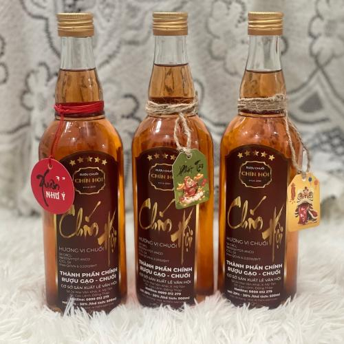 Rượu Chuối Chín Hội – Chai 500ml