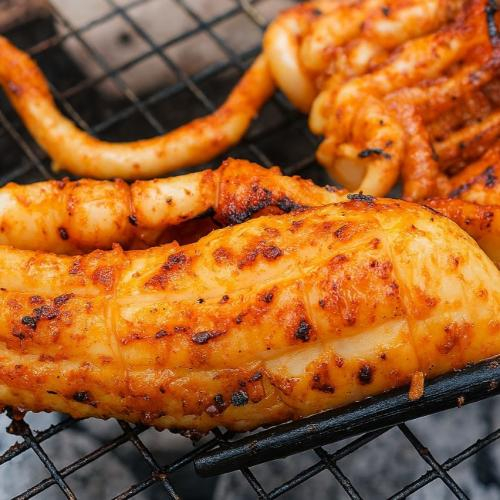 Cách làm mực một nắng nướng muối ớt