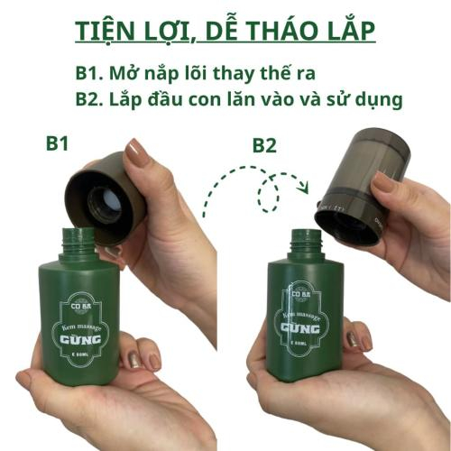 Cách sử dụng kem massge gừng Co Ba