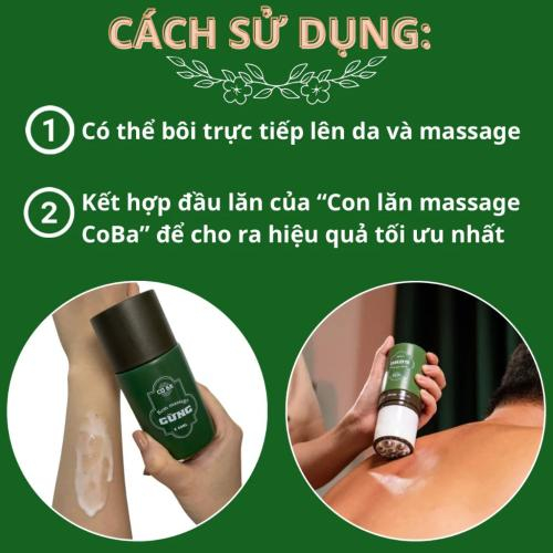 Bước 1: Thoa kem lên vùng đau nhức