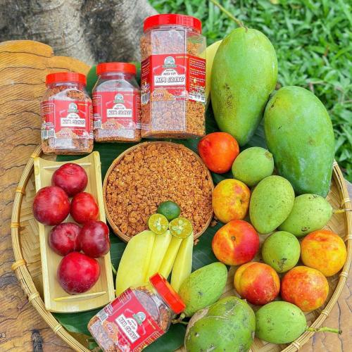 Chấm trái cây tươi, rau củ