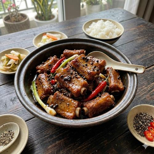 1. Sườn kho tiêu