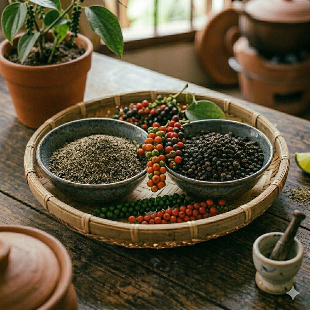 5. Nên dùng hạt tiêu đen nguyên hạt hay tiêu xay?