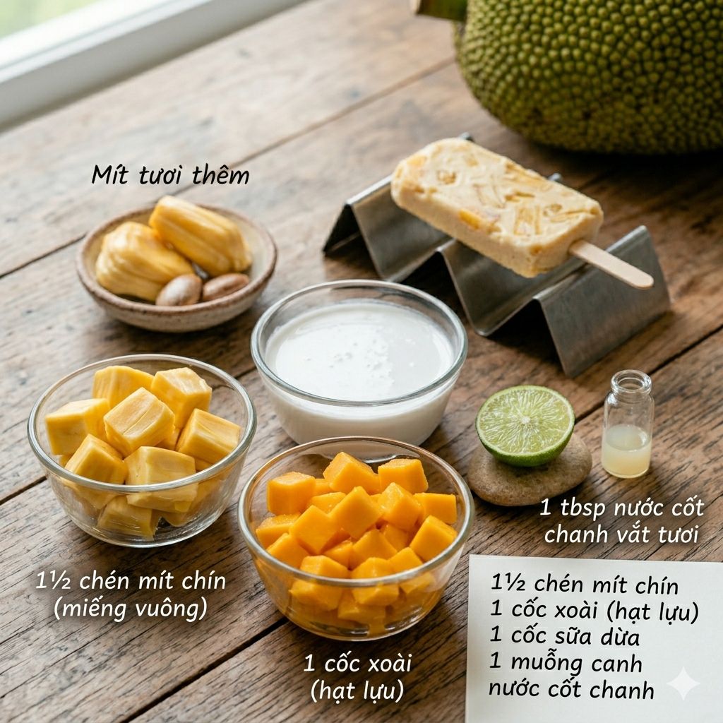 1. Nguyên liệu làm kem mít