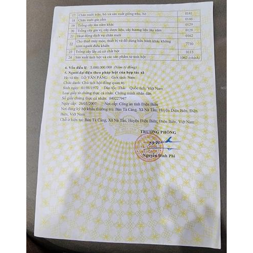 4. Giấy chứng nhận đăng ký kinh doanh