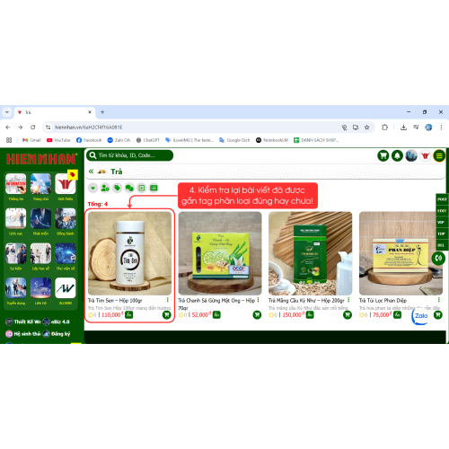 Gắn tag phân loại