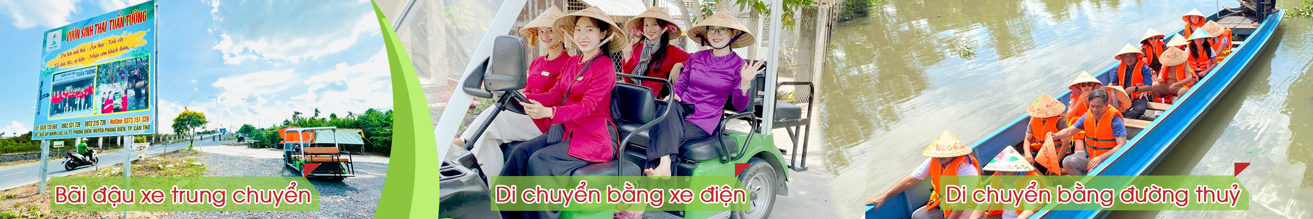 Tiện ích di chuyển tại Khu du lịch sinh thái Tuấn Tường: