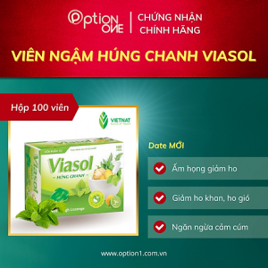 Viên Ngậm Viasol Chanh - Hộp 100 viên