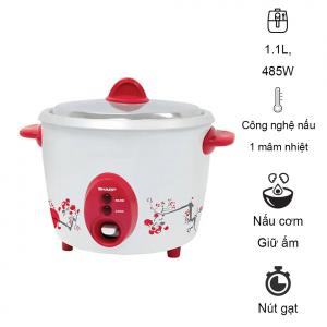 Nồi Cơm Điện Nắp Rời Sharp 1.1 lít KSH-D11