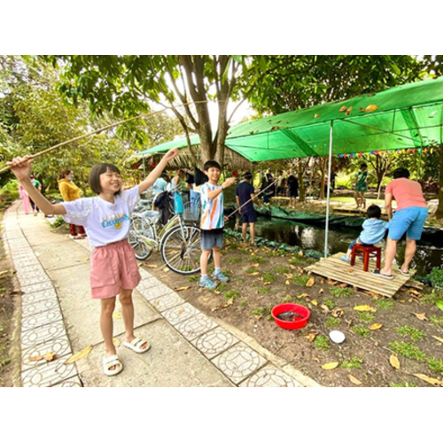 Câu tôm giải trí – Thư giãn giữa không gian miệt vườn