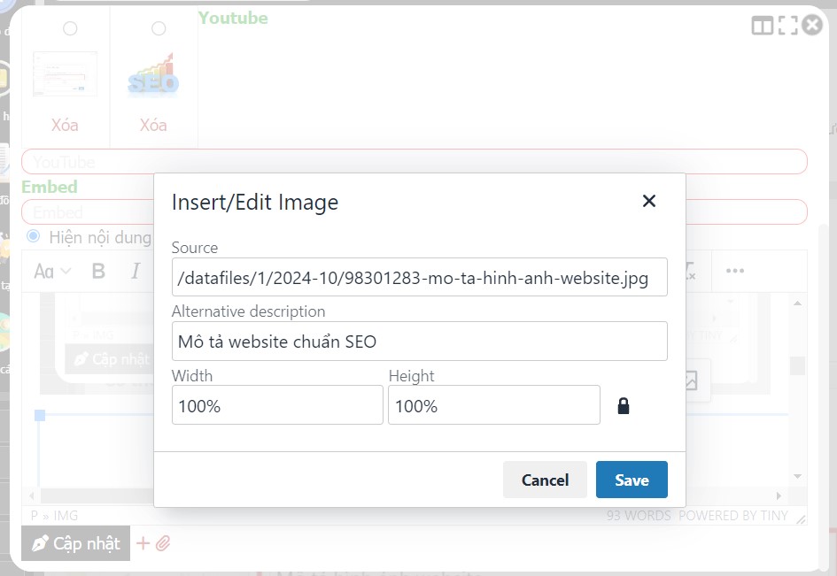 Đặt tên hình ảnh đúng KEY tìm kiếm (Thẻ ALT)