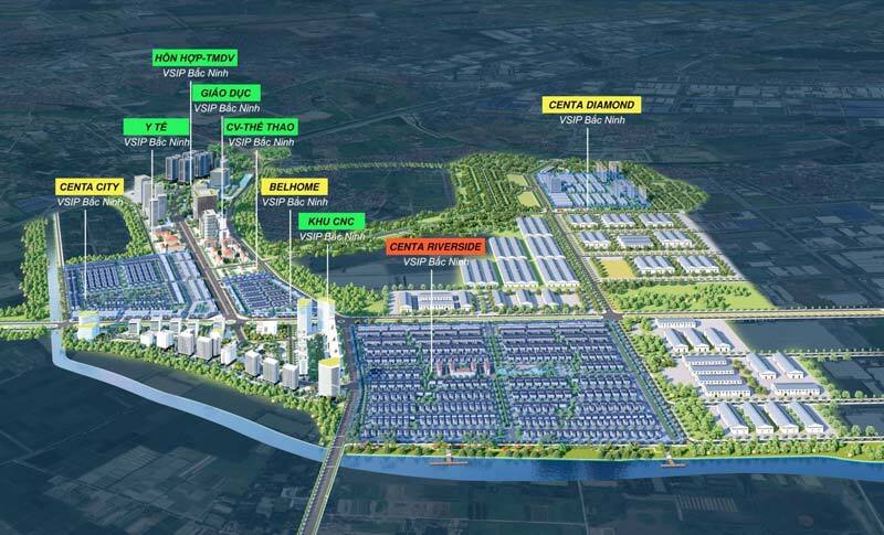 Quy mô dự án Centa Riverside Bắc Ninh