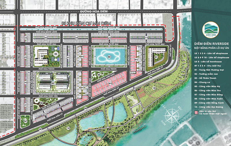 Quy mô dự án Diêm Điền Riverside Thái Bình