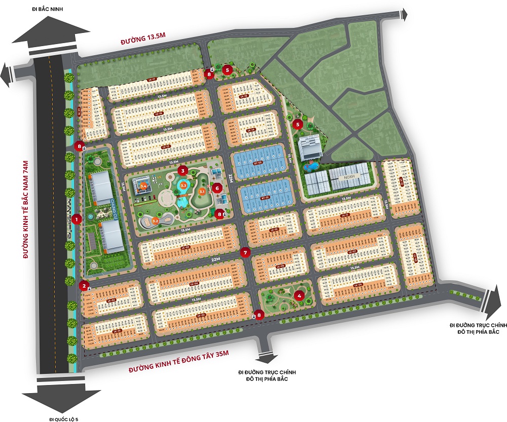 Quy mô dự án Majestic City Hưng Yên