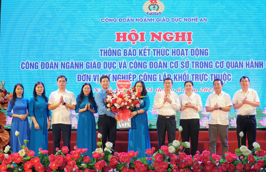 Công đoàn Giáo dục Nghệ An tổ chức hội nghị kết thúc hoạt động