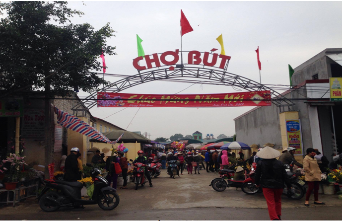 Chợ Bút (Yên Mạc – Yên Mô) được đầu tư xây dựng, thúc đẩy thương mại nông thôn