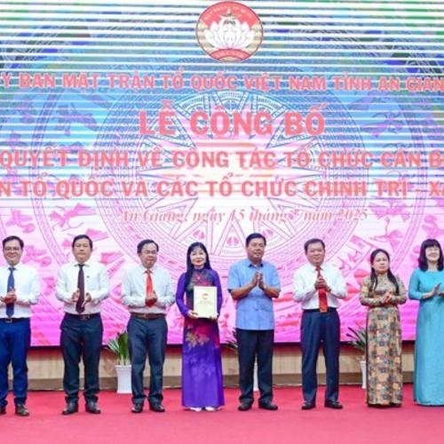 Công Bố Các Quyết Định Về Công Tác Tổ Chức Cán Bộ Ủy Ban Mặt Trận Tổ Quốc Việt Nam Tỉnh An Giang