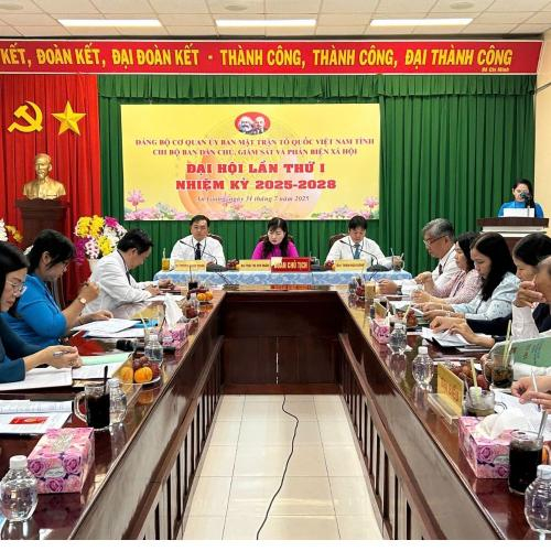 Chi Bộ Ban Dân Chủ, Giám Sát Và Phản Biện Xã Hội Tổ Chức Thành Công Đại Hội Lần Thứ I, Nhiệm Kỳ 2025-2028
