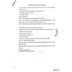 TCB CÀ PHÊ VÀNG PHIN GIẤY A RABICA YELLOW 12GR