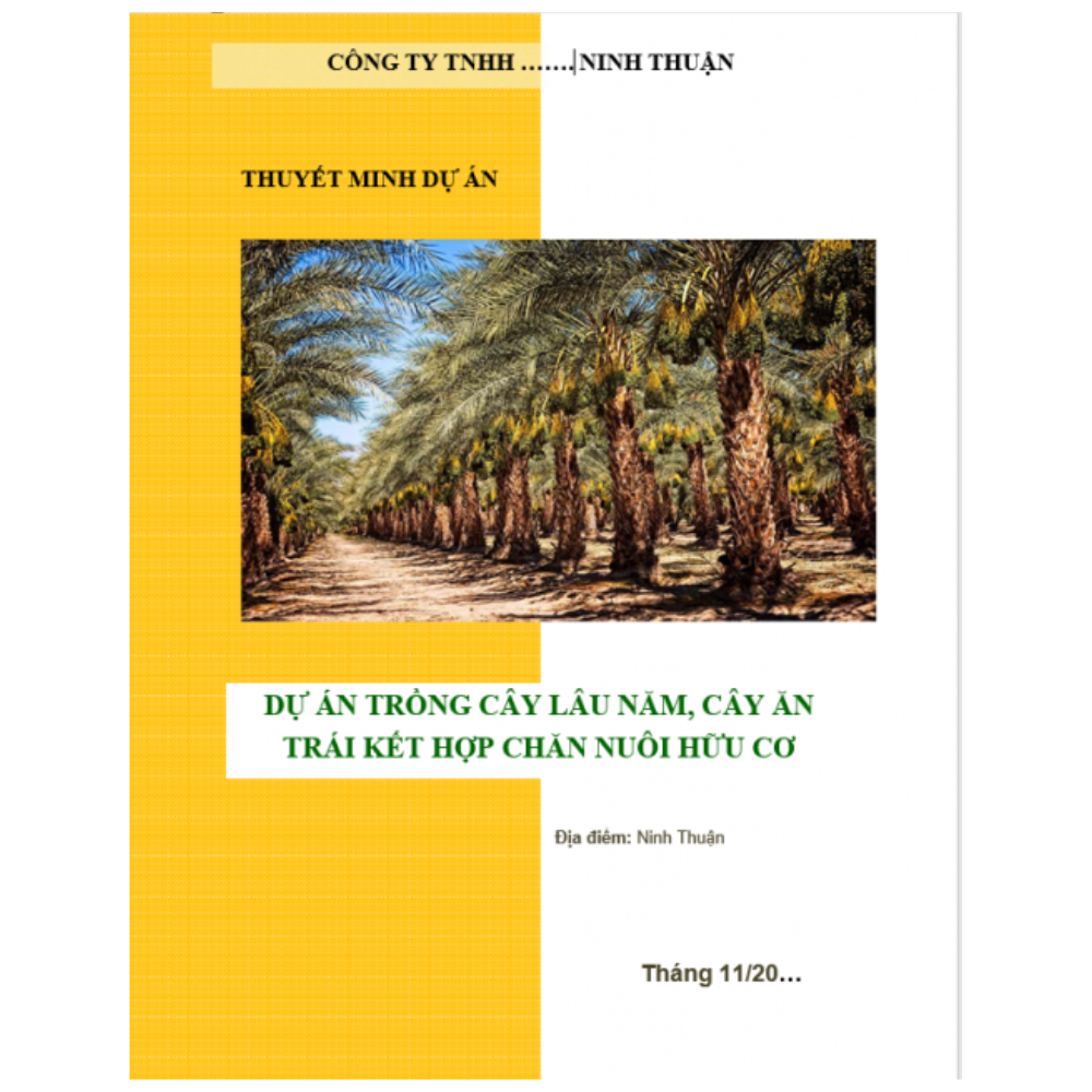 Dự Án Trồng Cây Lâu Năm, Cây Ăn Trái Kết Hợp Chăn Nuôi Hữu Cơ