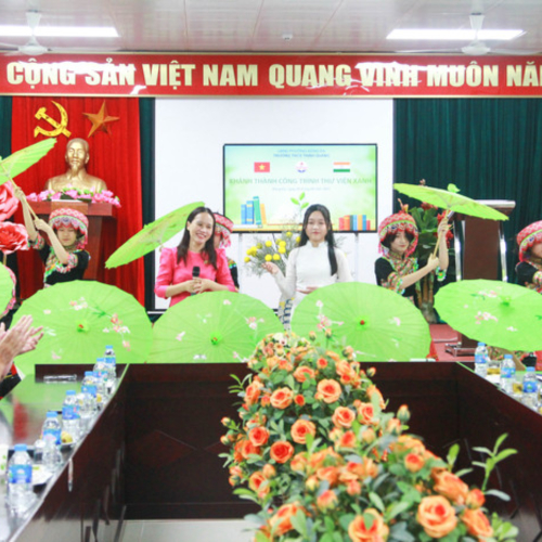 Khánh Thành "Thư Viện Xanh" Tại Trường THCS Thịnh Quang Do Chính Phủ Ấn Độ Tài Trợ