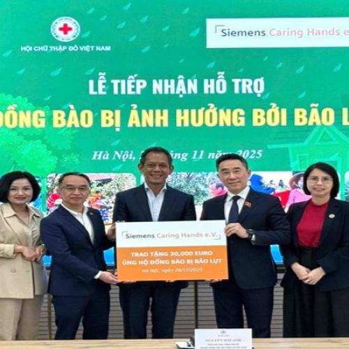 Siemens Caring Hands Quyên Góp 30.000EUR Hỗ Trợ Khắc Phục Hậu Quả Thiên Tai Tại Việt Nam