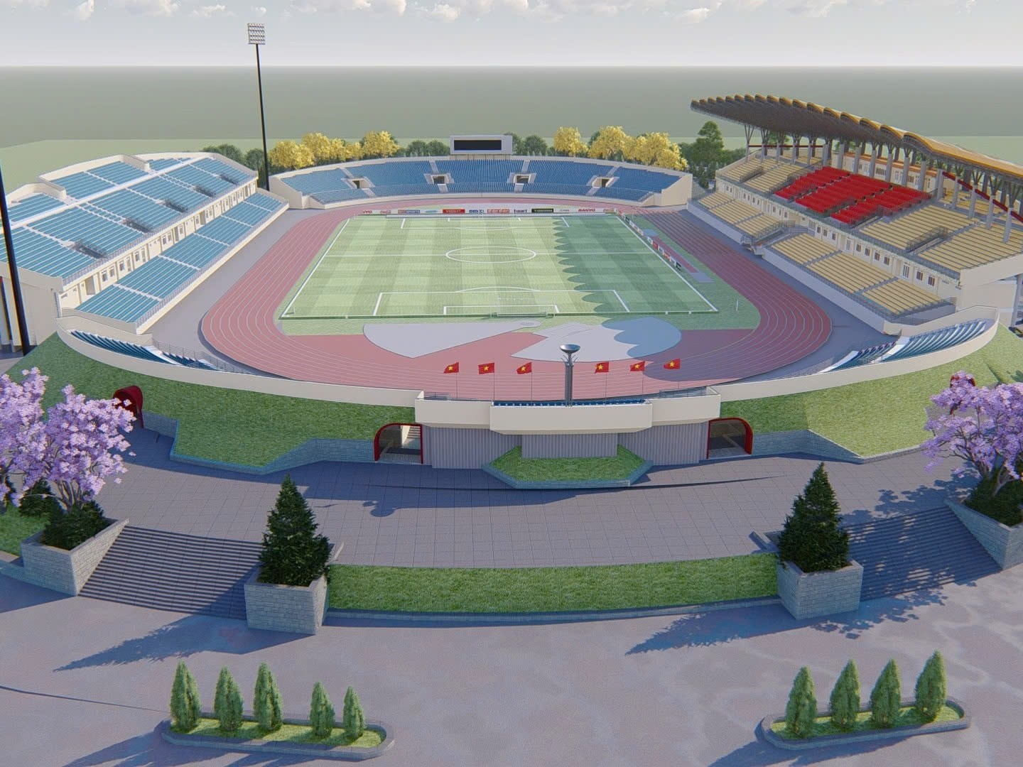 Về sân vận động Đà Lạt