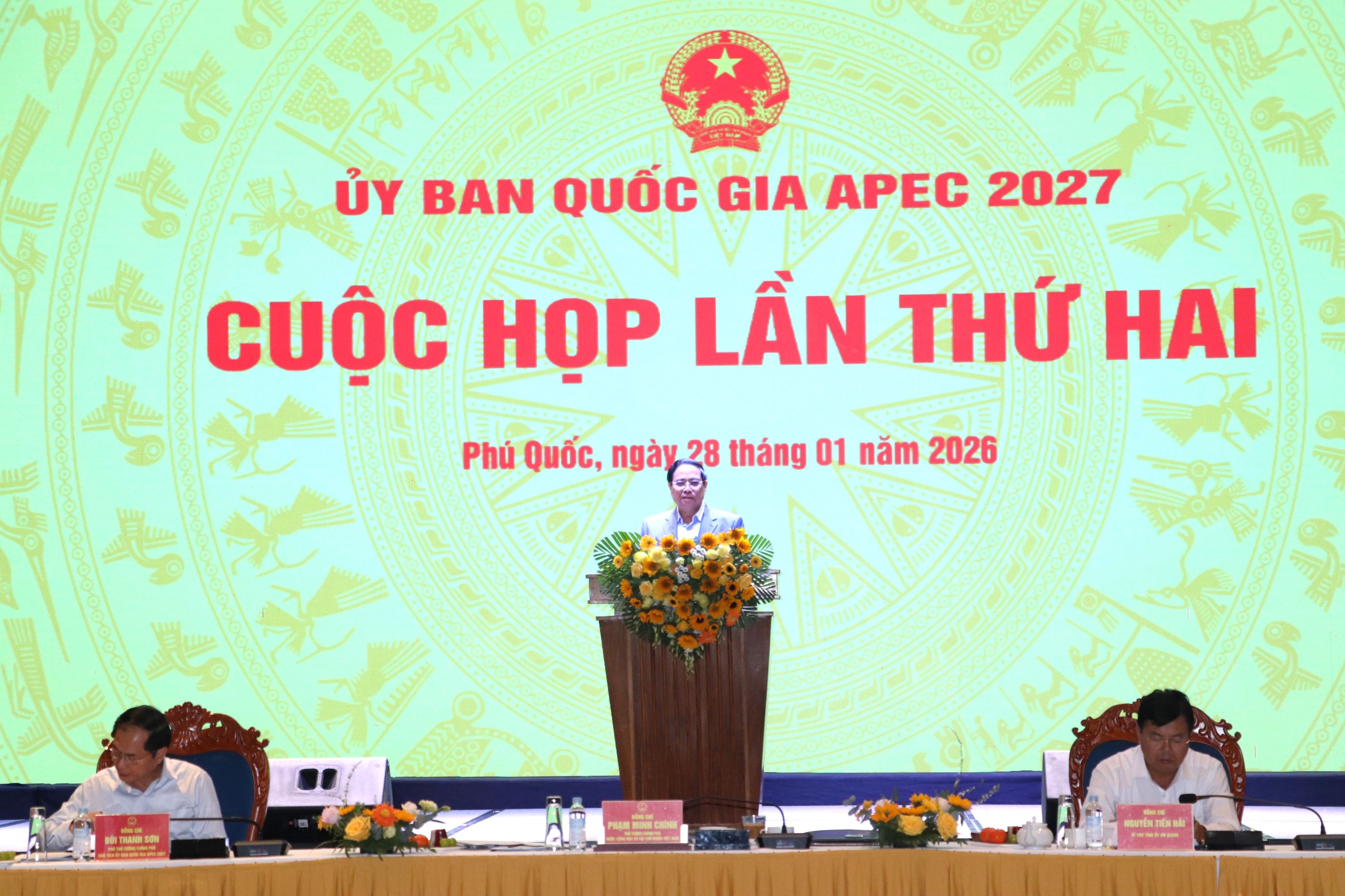 Thủ tướng Chính phủ Phạm Minh Chính phát biểu chỉ đạo cuộc họp lần thứ hai của Ủy ban Quốc gia APEC 2027
