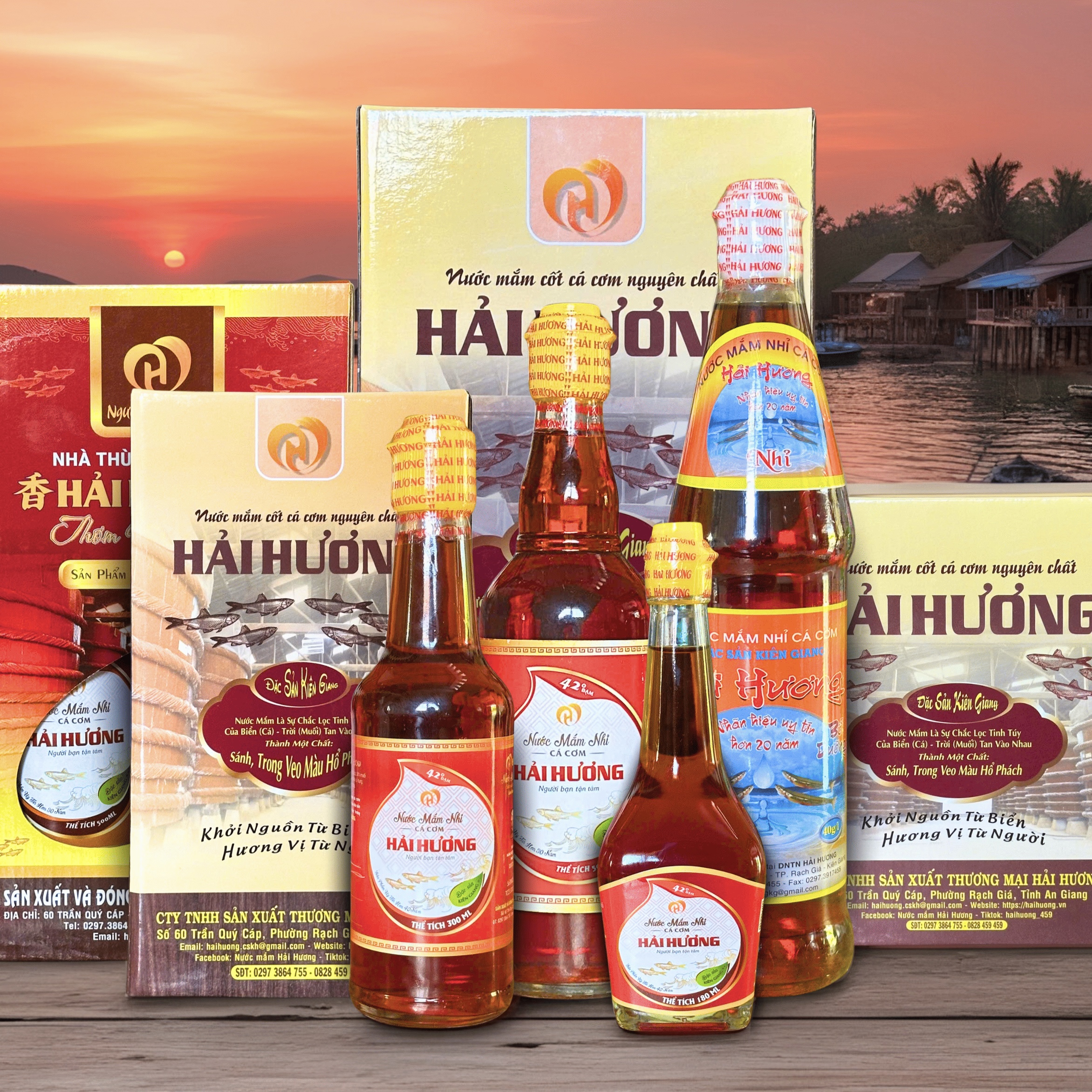 Nước Mắm Hải Hương 42N Hộp 2 Chai 650ml
