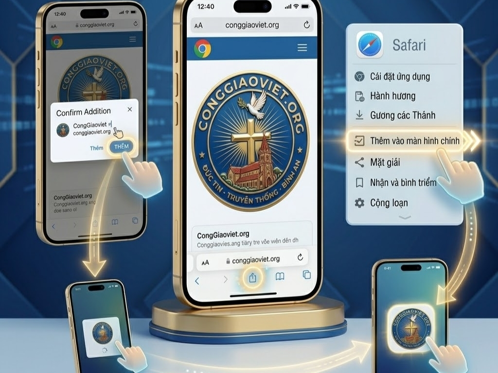 2. Trên iOS (iPhone – Safari):