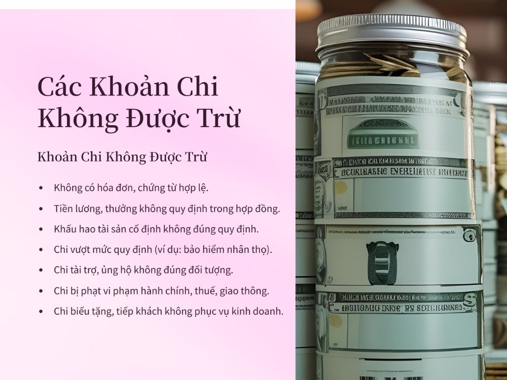 3. Các khoản chi không được trừ