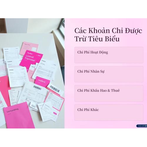 2. Một số ví dụ về khoản chi được trừ