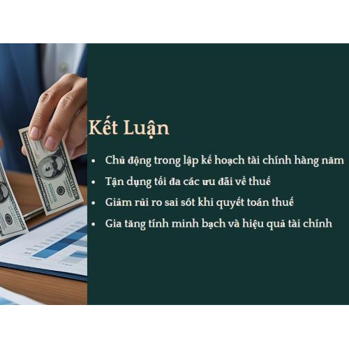 4. Kết Luận: Chủ Động Tính Thuế – Chủ Động Tài Chính