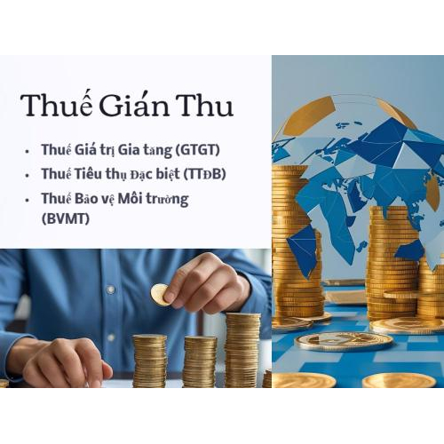 2. Thuế gián thu: người tiêu dùng chịu nhưng doanh nghiệp kê khai