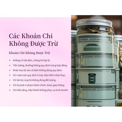 3. Các khoản chi không được trừ