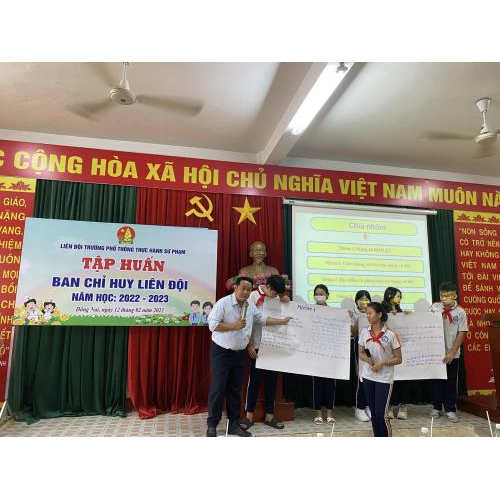 Tổ chức lớp tập huấn ban chỉ huy Liên đội năm học 2022-2023