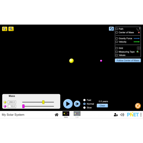 (Mô phỏng) Vật lý: My Solar System (Hệ mặt trời của tôi)