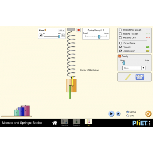 (Mô phỏng) Vật lý: Masses and Springs: Basics (Khối lượng và lò xo: ​​Khái niệm cơ bản)