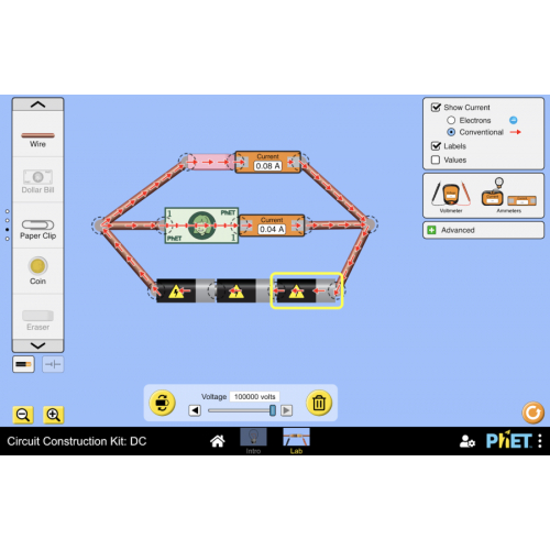 (Mô phỏng) Vật lý: Circuit Construction Kit: DC (Bộ xây dựng mạch: DC)