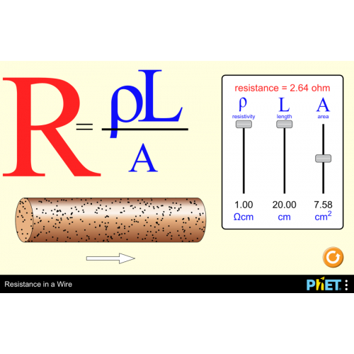 (Mô phỏng) Vật lý: Resistance in a Wire (điện trở trong dây)