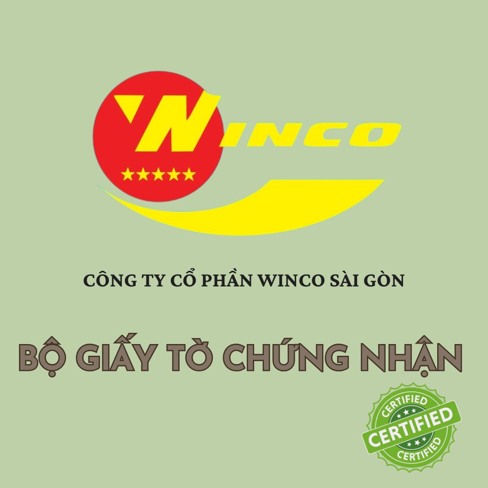 Bộ Giấy Tờ - Chứng Nhận Công Ty Cổ Phần Winco Sài Gòn