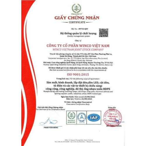 Giấy chứng nhận đạt tiêu chuẩn kỹ thuật