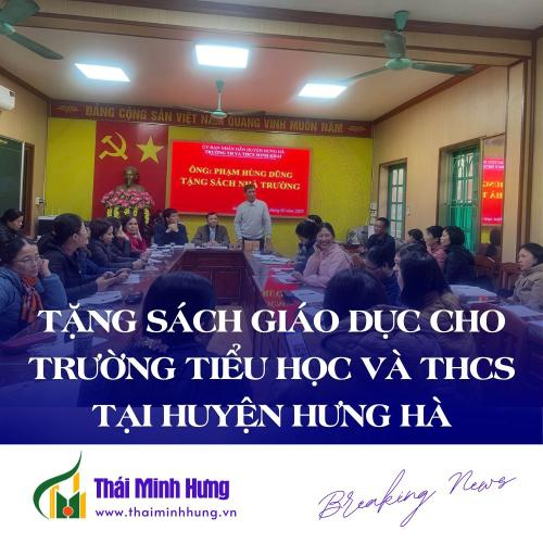 Tặng Sách Giáo Dục Cho Trường Tiểu Học Và Thcs Tại Huyện Hưng Hà