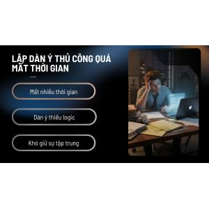 Vấn đề của tôi: Lập dàn ý thủ công quá mất thời gian