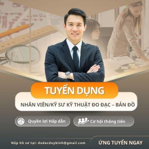 Tuyển Dụng Nhân Viên/Kỹ Sư Kỹ Thuật Đo Đạc Bản Đồ