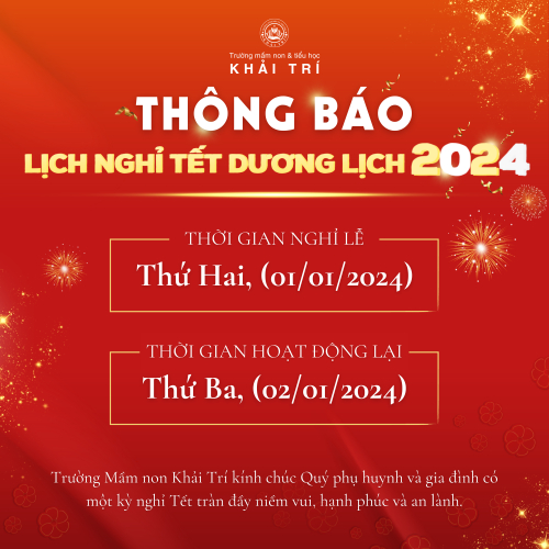 Thông Báo Nghỉ Tết Dương Lịch 2024