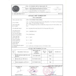 Kết quả thử nghiệm sản phẩm hợp quy